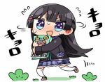  :d bangs black_hair black_jacket blazer blue_eyes blue_skirt blush book braid brown_footwear chibi commentary eyebrows_visible_through_hair flying_sweatdrops hair_between_eyes hair_ornament hairclip jacket kanikama loafers long_hair long_sleeves looking_at_viewer lowres motion_lines nijisanji nose_blush object_hug open_mouth plaid plaid_skirt pleated_skirt school_uniform shoes skirt smile solo sparkling_eyes standing standing_on_one_leg sweat thighhighs tsukino_mito v-shaped_eyebrows very_long_hair virtual_youtuber white_background white_legwear 