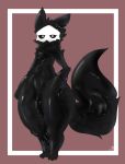  anthro black_sclera canine changed_(video_game) flaccid goo_creature hybrid looking_at_viewer male mammal mask nude penis slime solo thick_thighs toot wide_hips 