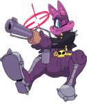  2018 :3 alpha_channel bat blue_eyes eyelashes female gun holding_object holding_weapon mammal mask one_eye_closed ranged_weapon shotgun simple_background solo sophie_slam transparent_background vimhomeless weapon wink 