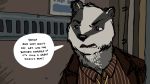 2016 anthro axelegandersson badger comic disney english_text male mammal mustelid text zootopia 