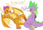  2018 anthro anus blue_eyes dragon duo exelzior female friendship_is_magic green_eyes horn male male/female membranous_wings my_little_pony penis presenting presenting_pussy pussy scalie simple_background smolder_(mlp) spike_(mlp) spread_legs spreading tapering_penis wings 