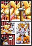  anthro blush breasts comic digimon dragodraconis dragodraconis_(character) dragon erection female male male/female moan nipples nude penetration penis pussy renamon sex shower watermark 