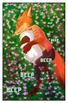  2018 akiric anthro barefoot border canine clothed clothing comic dipstick_ears dipstick_tail disney english_text eyes_closed field flower flower_field fox gloves_(marking) grass lying male mammal markings multicolored_tail nick_wilde on_side open_shirt pillow plant sleeping smile socks_(marking) solo sound_effects text white_border zootopia 