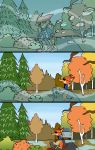  2016 anthro canine clothed clothing comic disney duo eyewear flood fox fur hi_res male mammal nick_wilde outside quirky-middle-child red_fur sunglasses the_iron_giant tree water wet zootopia 