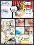  after_sex anthro blush breasts comic digimon dragodraconis dragodraconis_(character) dragon drop erection female from_behind_position male male/female nipples penetration penis pussy renamon sex shower watermark 