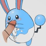  ambiguous_gender azumarill blush censor_bar censored cum cum_in_mouth cum_inside cum_on_body disembodied_penis duo erection fellatio feral grey_background hi_res ineffective_censorship interspecies lagomorph male male/ambiguous mammal nintendo oral penis pok&eacute;mon pok&eacute;mon_(species) semi-anthro sex simple_background solo_focus video_games youjomodoki 