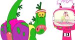  animal_genitalia anthro bob-jiggles butt cartoon_network clothing digital_media_(artwork) dinosaur erection human looking_at_viewer male mammal mr.gus penis rip scalie simple_background teeth uncle_grandpa wardrobe_malfunction yellow_eyes yoga 