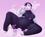  &lt;3 belly big_belly big_breasts breasts dildo female hi_res humanoid love_handles machine mettaton not_furry overweight overweight_female red-winged-angel robot sex_toy solo undertale vibrator video_games 