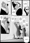  2018 anthro black_and_white canine clothed clothing comic disney dog english_text fur gregory_kohle hi_res male mammal monochrome rem289 text zootopia 