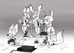  absurd_res anthro argeshka canine clothed clothing disney female fennec finnick fox fur hi_res jack_savage judy_hopps lagomorph male mammal nick_wilde rabbit simple_background sketch zootopia 