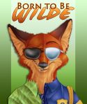  2018 anthro berserker88x canine clothed clothing disney eyewear fox fur hi_res male mammal nick_wilde orange_fur simple_background sunglasses zootopia 