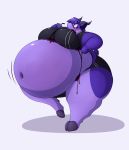  antelope anthro belly beverage big_belly big_breasts blue_belly blue_fur blue_skin blueberry_inflation breasts digital_media_(artwork) digitigrade female fur gazelle hi_res horn huge_breasts hyper hyper_belly inflation iris_(zaph) jiggle mammal midriff navel simple_background solo standing thick_thighs white_background wide_hips worried zaph 