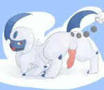  absol anal anal_beads anal_penetration animal_genitalia animal_penis anthro ball_gag balls butt claws erection feral forced fur gag ifgirl invalid_tag knot looking_back male nintendo paws penetration penis pok&eacute;mon pok&eacute;mon_(species) rape red_eyes sex_toy solo video_games white_fur 