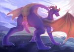  all_fours animal_genitalia anus ass_up butt claws digitigrade dragon erection feral frusha genital_slit knot looking_at_viewer male penis presenting presenting_hindquarters raised_tail slit solo spyro spyro_the_dragon toes video_games wings 
