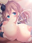  breast_grab breasts cum kantai_collection nipples saratoga_(kancolle) twinameless 