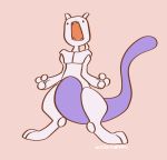  ambiguous_gender animon anthro fangs front_view legendary_pok&eacute;mon looking_at_viewer mewtwo nintendo notquitenormal open_mouth pok&eacute;mon pok&eacute;mon_(species) pok&eacute;mon_gold_beta purple_skin simple_background solo standing video_games white_skin 