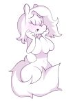  blush breasts female mammal norithecat rodent simple_background solo squirrel white_background ych 