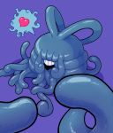  creature english_commentary fatmanass full_body heart highres jaranra looking_at_viewer monster no_humans pokemon pokemon_(creature) pokemon_gsc_beta purple_background simple_background solo spoken_heart standing tentacles 
