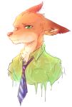  2018 anthro canine clothed clothing disney fox fur green_eyes hi_res kw19950131 male mammal nick_wilde simple_background zootopia 