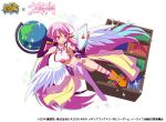  angel_wings book bookshelf breasts copyright_name crop_top feathered_wings fullbokko_heroes globe gloves gradient_hair halo jibril_(no_game_no_life) large_breasts long_hair low_wings magic_circle midriff mismatched_legwear multicolored multicolored_eyes multicolored_hair navel no_game_no_life official_art open_mouth orange_eyes pink_hair shoes sideboob single_shoe smile solo stomach tablet_pc tattoo very_long_hair white_wings wing_ears wings yellow_eyes 