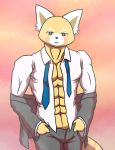  2018 abs aggressive_retsuko anthro clothed clothing digital_media_(artwork) hi_res krysical looking_at_viewer male mammal muscular muscular_male pecs red_panda resasuke sanrio shirt solo standing undressing 