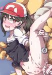  1boy 1girl anal ass ayumi_(pokemon) bag bar_censor baseball_cap bestiality blush bottomless breast_grab brown_eyes brown_hair censored clothed_sex creatures_(company) cum cum_in_ass erection falco_arrow game_freak gen_1_pokemon grabbing groping half-closed_eyes hat heart heart-shaped_pupils highres hypno hypnosis leg_lift mind_control navel nintendo open_mouth overflow pointless_censoring pokemon pokemon_(game) pokemon_lgpe ponytail pussy saliva sex shirt short_sleeves smile spread_legs sweat symbol-shaped_pupils torn_clothes yellow_skin 