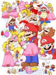  ambiguous_gender blonde_hair blue_eyes canine clothing coin crown dress ear_piercing facial_hair feline female fire flower fursuit gloves goomba hair hat hi_res human human_focus human_on_human long_hair male mammal mario mario_bros multiple_scenes nintendo nm崎 not_furry_wearing_fursuit piercing plant plessie princess_peach scarf shell simple_background size_difference tanuki video_games white_background 