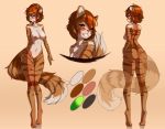  braided_hair breasts feline female fruitbloodmilkshake hair malina_(athiesh) mammal model_sheet tabby 