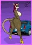  anthro big_breasts big_butt bikini breasts butt car car_keys clothing female footwear furlyfe_redux grin hi_res high_heels huge_butt jewelry looking_at_viewer looking_back mammal mouse necklace platform_footwear platform_heels purple_background rodent shoes simple_background smile solo swimsuit thick_thighs thong vehicle 