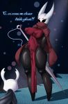  anthro areola arthropod artist-apprentice587 big_breasts blush breasts cloak clothed clothing female hi_res hollow_knight hornet hornet_(hollow_knight) insect nipples outside thick_thighs tight_clothing video_games wasp 