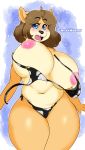  ! &lt;3 2018 anthro arnachy belly big_breasts bikini blush bouncing_breasts breasts canine clothed clothing cow_print deep_navel dog female huge_breasts june_(jinu) lactating mammal navel nipples open_mouth shiba_inu slightly_chubby solo surprise swimsuit thick_thighs topless voluptuous wardrobe_malfunction wide_hips 