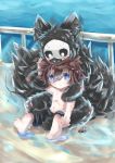  blush changed_(video_game) fluffy fur lin_(changed) mask monster puro_(changed) rubber water 