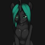  anthro anthrofied big_breasts breasts changeling digital_media_(artwork) female friendship_is_magic hi_res horn kloudmutt looking_at_viewer my_little_pony queen_chrysalis_(mlp) solo 