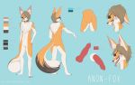  animal_genitalia animal_penis anon_fox anthro blush butt canine canine_penis collar disembodied_penis erection eye_patch eyewear fennec fox knot male mammal mirekay model_sheet penis solo tongue tongue_out 