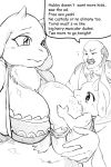  2018 anthro aqua_teen_hunger_force big_breasts boss_monster bra breasts caprine carl_brutananadilewski clothing comic crossover digital_media_(artwork) facial_hair female goat human interspecies male mammal mature_female mother nipples overweight overweight_male parent sya text toriel undertale underwear video_games 