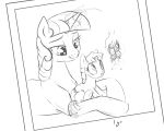  2015 5:4 arthropod butterfly daughter diaper digital_drawing_(artwork) digital_media_(artwork) duo_focus equine female feral friendship_is_magic group horn insect mammal monochrome mother mother_and_daughter my_little_pony parent silfoe twilight_sparkle_(mlp) twilight_velvet_(mlp) unicorn young 