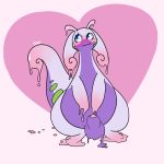  animal_genitalia blush embarrassed goo goodra male nintendo pok&eacute;mon pok&eacute;mon_(species) presenting sheath slime solo sublimeslimefairy video_games visky 