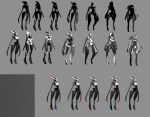  anthro bnny-runner concept_art female glowing glowing_eyes grey_background lagomorph machine mammal model_sheet multiple_images nude psyk323 rabbit robot simple_background thick_thighs wide_hips 