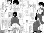  1boy 1girl ass backpack bag brother_and_sister chihiro_(chrnt) comic cunnilingus greyscale hetero incest moderate_pubic_hair monochrome oral original panties panty_pull pubic_hair pussy randoseru school_uniform serafuku short_ponytail siblings sketch skirt skirt_lift spread_legs translation_request underwear 