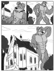  abs anthro anthrofied biceps big_muscles canine caseyljones cocker_spaniel collar comic disney dog duo feral growth lady_(latt) lady_and_the_tramp macro male mammal muscle_growth muscular muscular_male spaniel tramp 