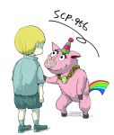  2018 ambiguous_gender animate_inanimate child duo eyelashes fur human male mammal pi&ntilde;ata pink_fur scp-956 scp_foundation scp_zzzz_(artist) young 