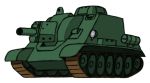  ground_vehicle iiyatsu_(stormtrooperh) military military_vehicle motor_vehicle no_humans original self-propelled_gun soviet_union su-122 tank white_background 