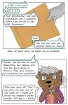  bear canine chibi colrblnd_(artist) comic dog duzt_(artist) english_text female malamute male mammal measureup old_ladies text 