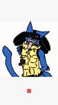  ambiguous_gender anthro canine lucario mammal nintendo pok&eacute;mon pok&eacute;mon_(species) simple_background solo tagme tongue video_games 