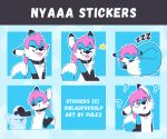  bluefox canine cute fox mammal nyaaa_foxx pack pulex sticker stickerpack telegram 