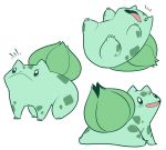  bulbasaur closed_mouth commentary_request creature fang gen_1_pokemon green looking_at_viewer mary_cagle no_humans open_mouth pokemon pokemon_(creature) simple_background white_background 