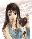  arm_warmers black_hair breasts final_fantasy final_fantasy_viii jewelry long_hair lowres necklace rinoa_heartilly sleeveless solo 