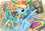  2018 alternate_hairstyle armor blue_feathers clothed clothing commander_hurricane_(mlp) costume cute cutie_mark dress equine eyelashes feathered_wings feathers female feral flower flower_in_hair flying friendship_is_magic hair helmet hi_res hooves jewelry looking_at_viewer mammal multicolored_feathers multicolored_hair my_little_pony nude pegasus photo plant portrait purple_eyes rainbow_dash_(mlp) rainbow_hair ryuu_chan shield smile solo wings young 