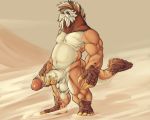  anthro anthrofied balls big_penis breath_of_the_wild brown_eyes claws desert holding_penis male mammal marine mohawk musclegut muscular muscular_male nintendo nude penis pinniped pubes sand sand_seal scales solo stout the_legend_of_zelda tusks velrizoth video_games 