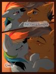  blue_eyes blue_fur blush brown_hair comic dialogue duo earth_pony english_text equine female feral french_kissing friendship_is_magic fur hair hioshiru horse inner_ear_fluff kissing male male/female mammal multicolored_hair my_little_pony pegasus pony quibble_pants_(mlp) rainbow_dash_(mlp) rainbow_hair red_eyes speech_bubble tan_fur text wings 